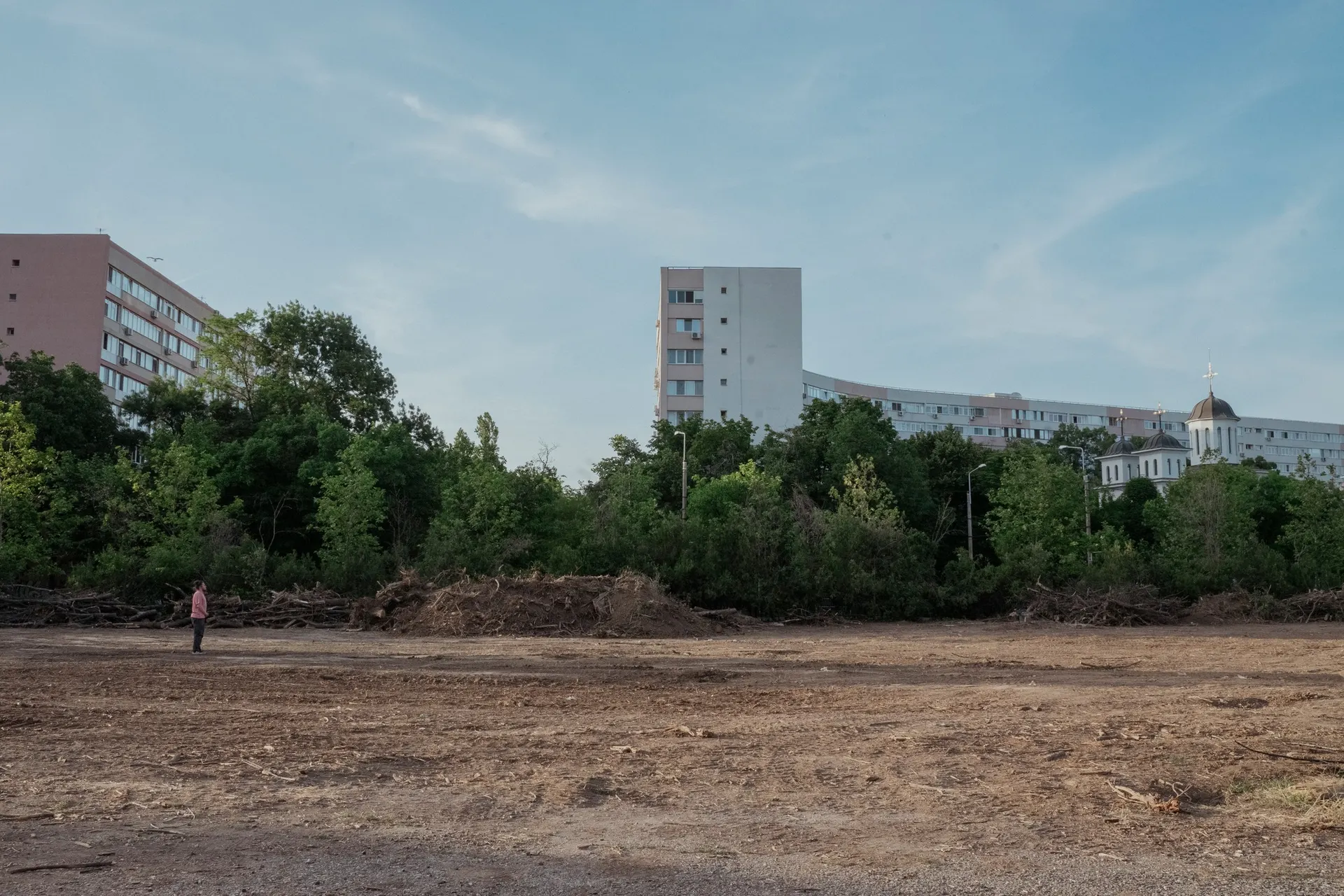 Zona defrișată din Parcul IOR